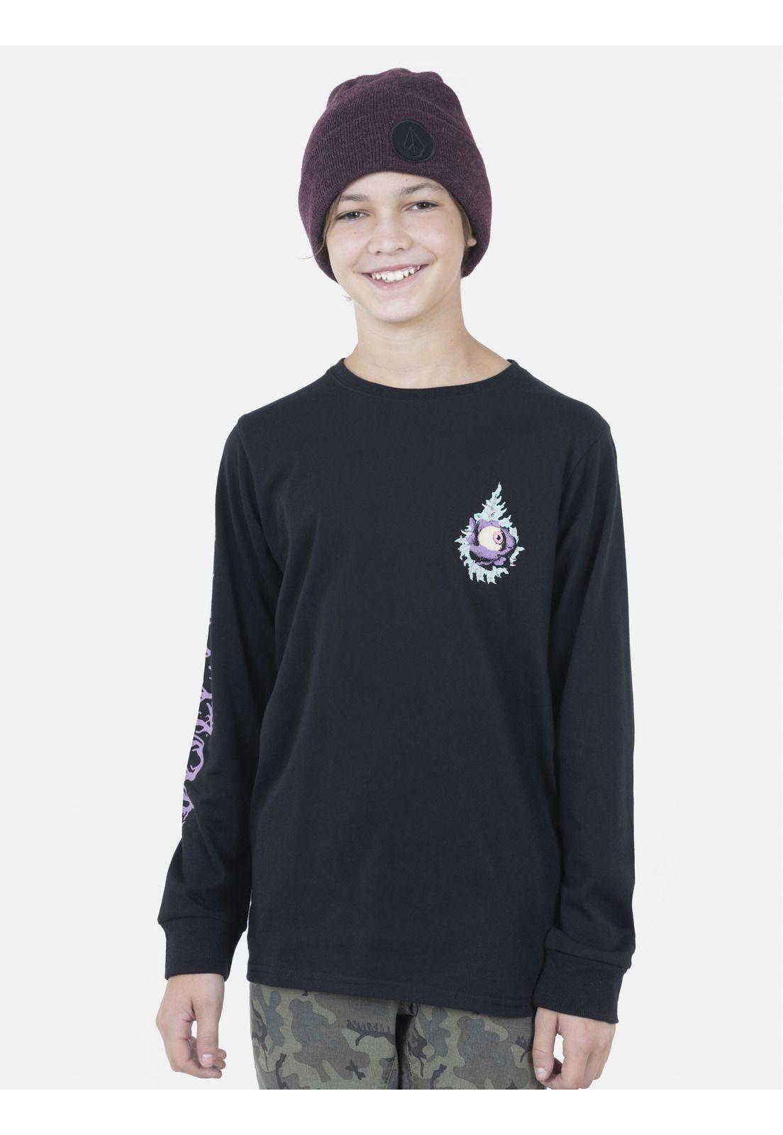 Polera Juvenil FA MAX LOEFFLER LS Y Negro Volcom-0