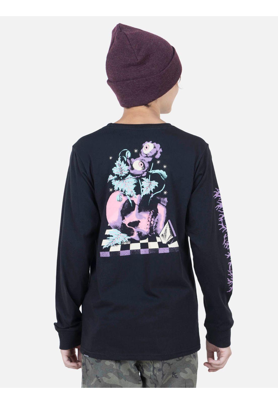 Polera Juvenil FA MAX LOEFFLER LS Y Negro Volcom-1