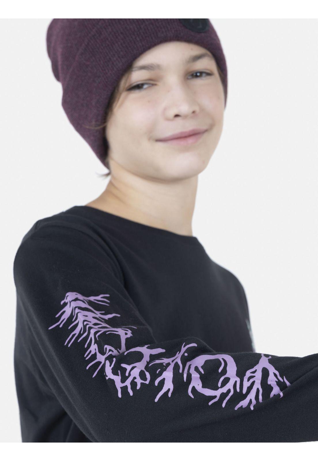 Polera Juvenil FA MAX LOEFFLER LS Y Negro Volcom-2