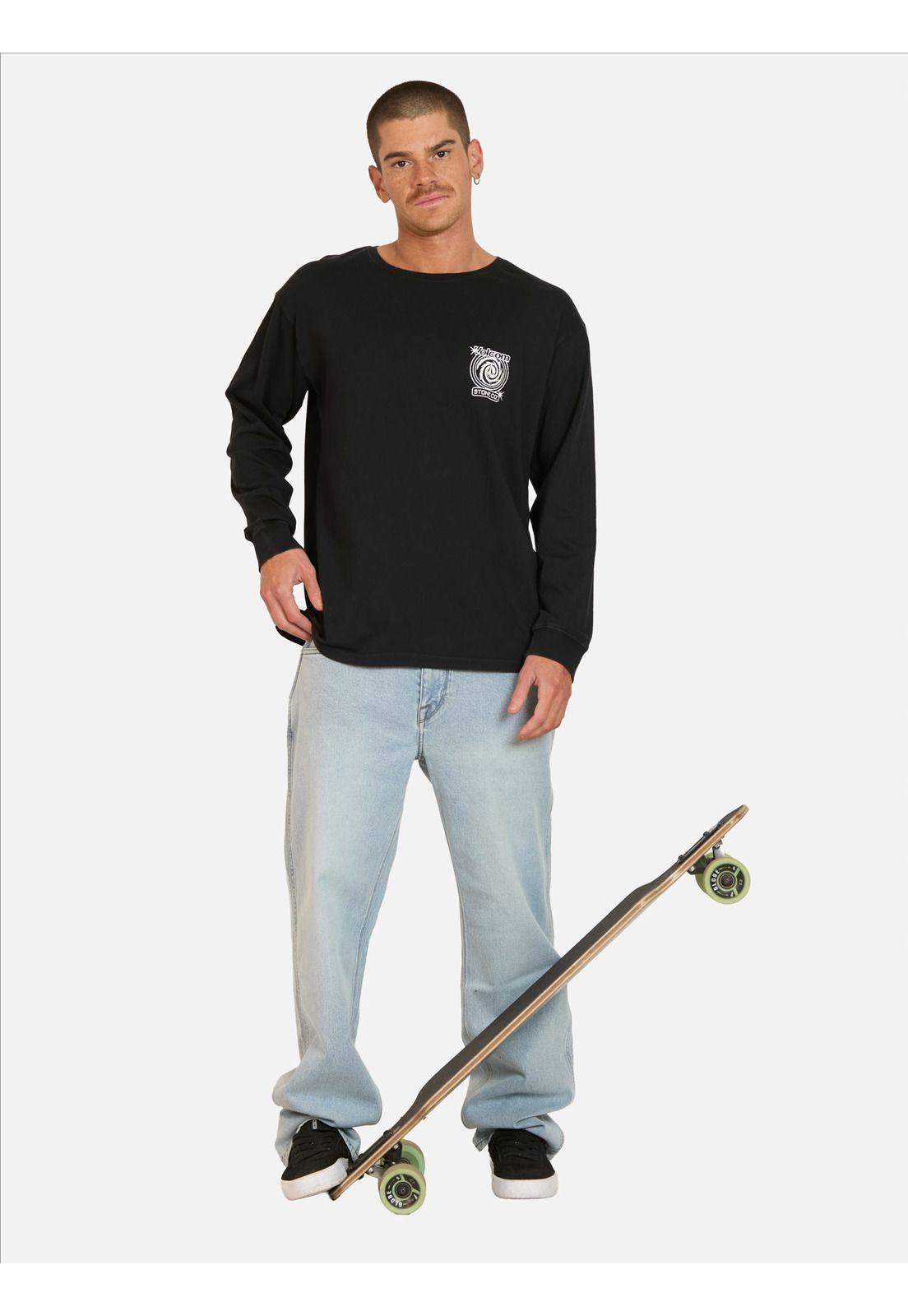 Polera ML Grind Negro Hombre Volcom-2