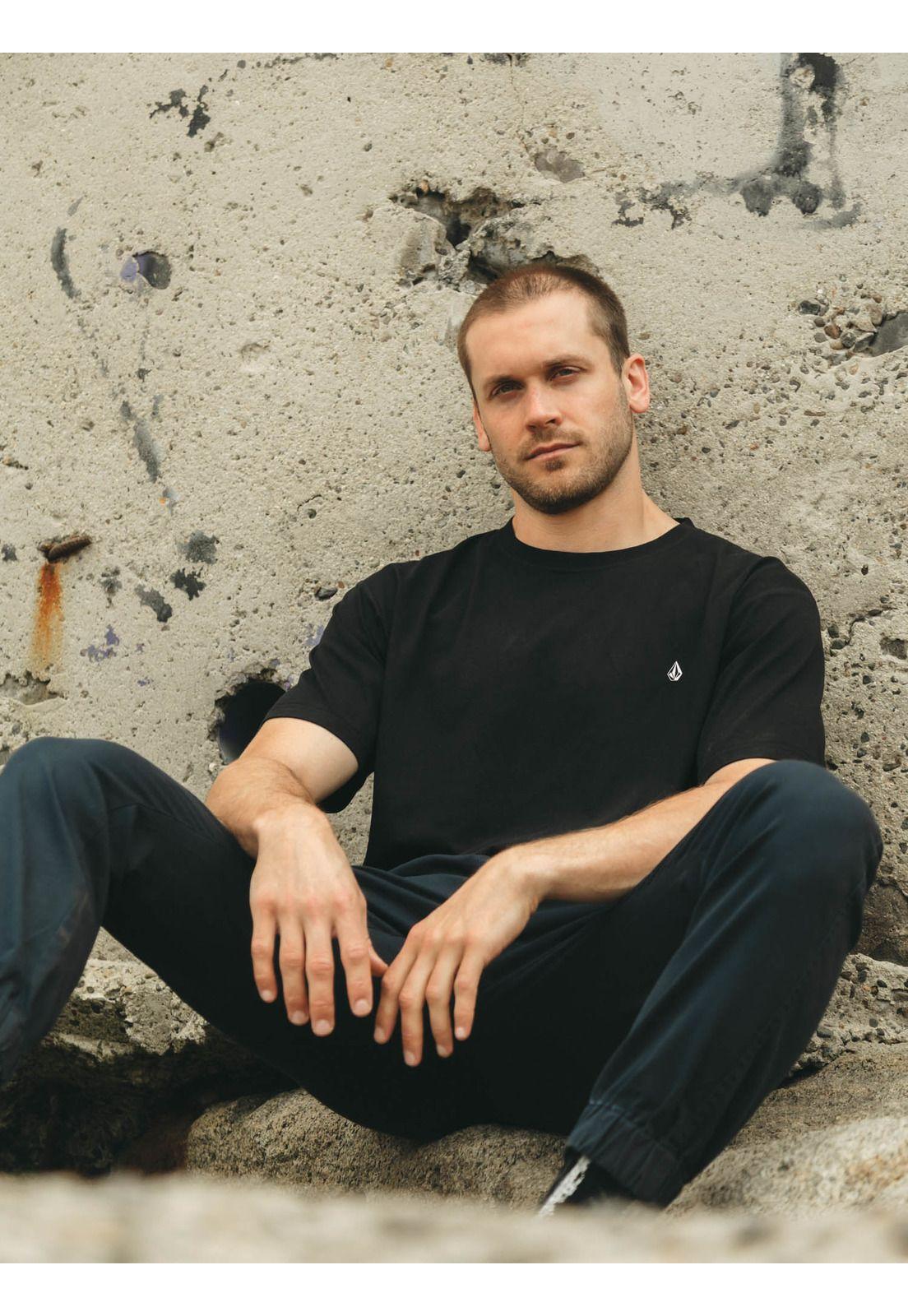 Polera MC Stoneblanks Bsc Negro Hombre Volcom-2