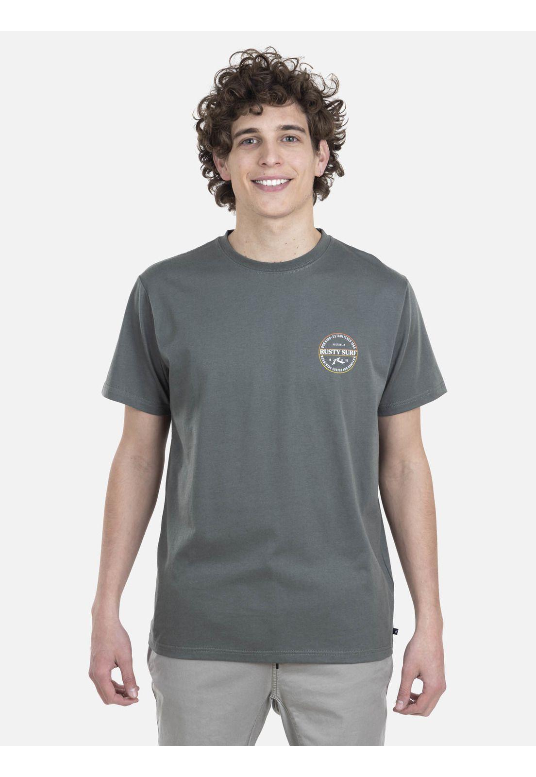 Polera Hombre SURF S/S TEE Verde Rusty-0