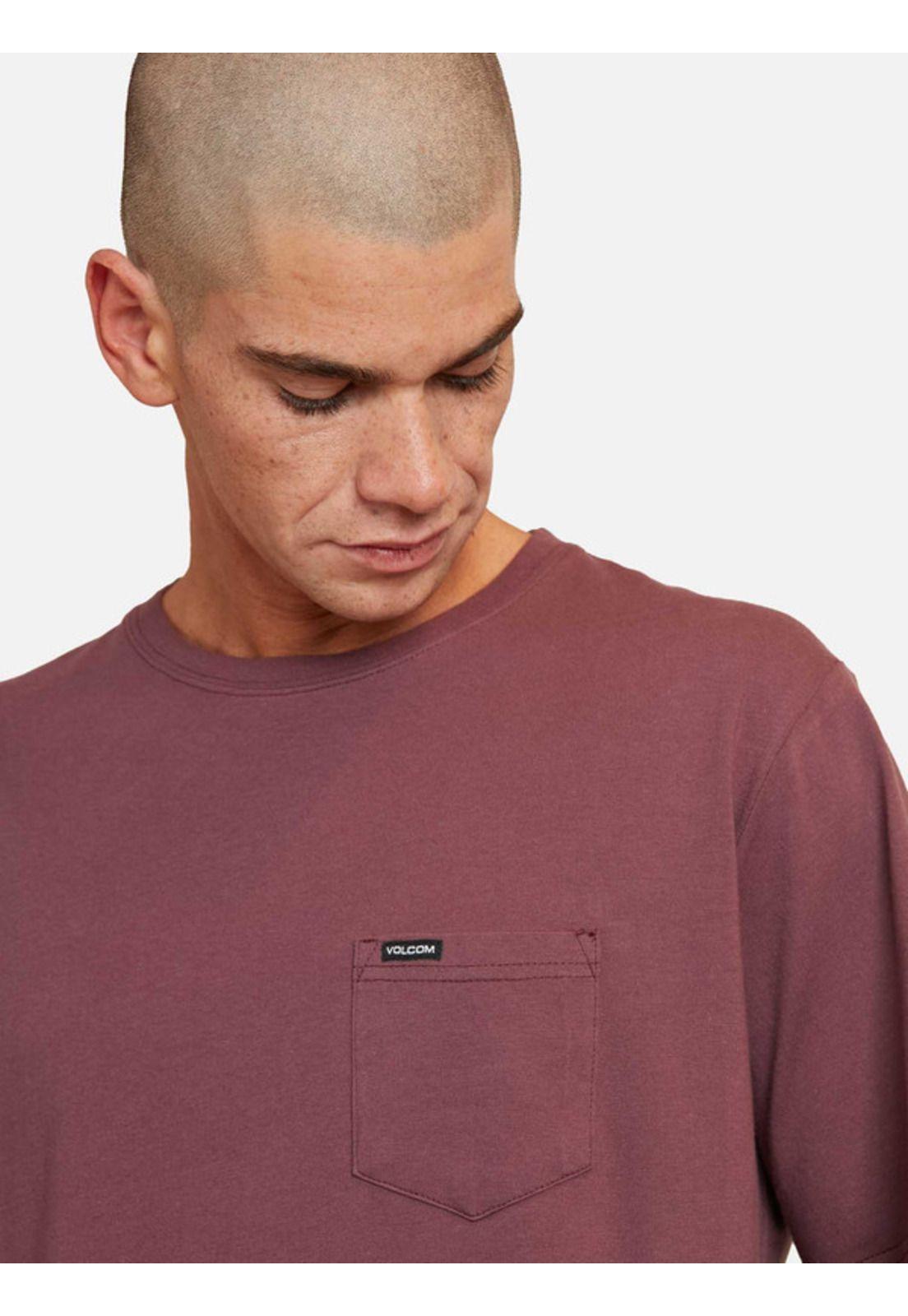 Polera Blanks Pckt Std Rojo Hombre Volcom-3