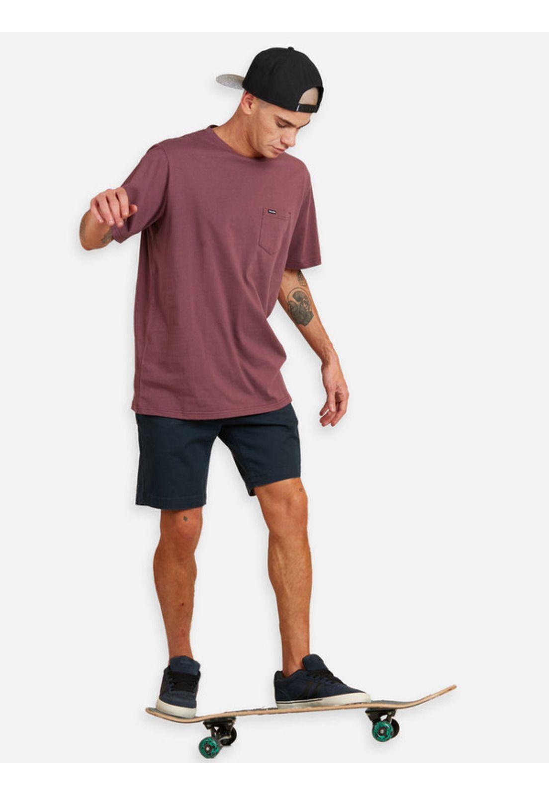 Polera Blanks Pckt Std Rojo Hombre Volcom-4