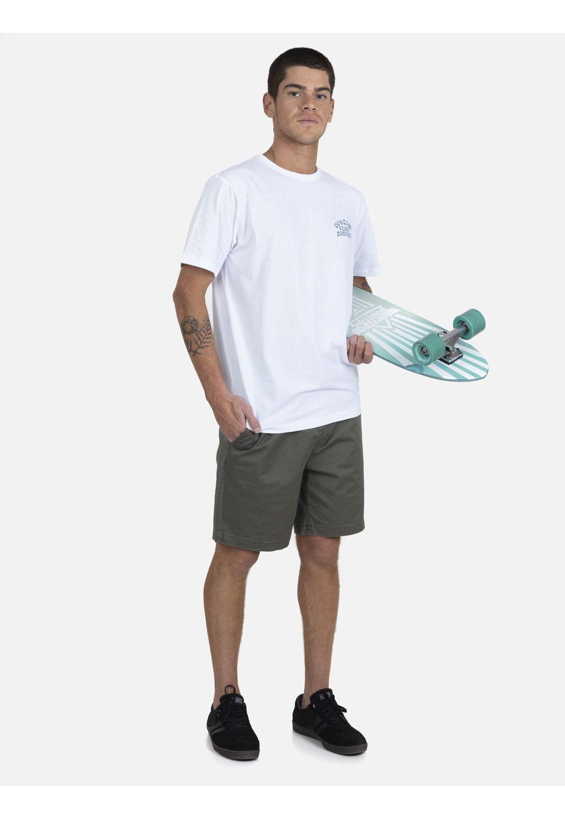 Polera M/C Básica Hombre 7P218-MV22 Blanco Volcom-3