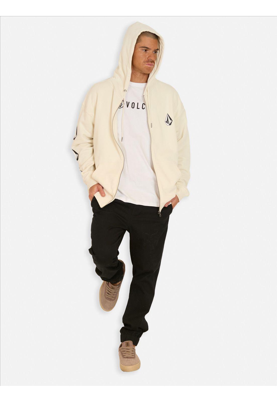 Poleron FZ Flow Beige Hombre Volcom-3