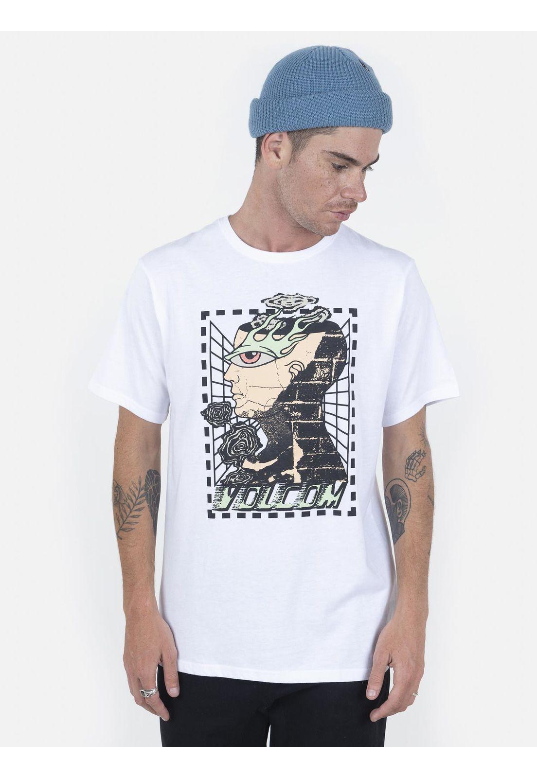 Polera Hombre CLOUDER S/S TEE Blanco Volcom-0