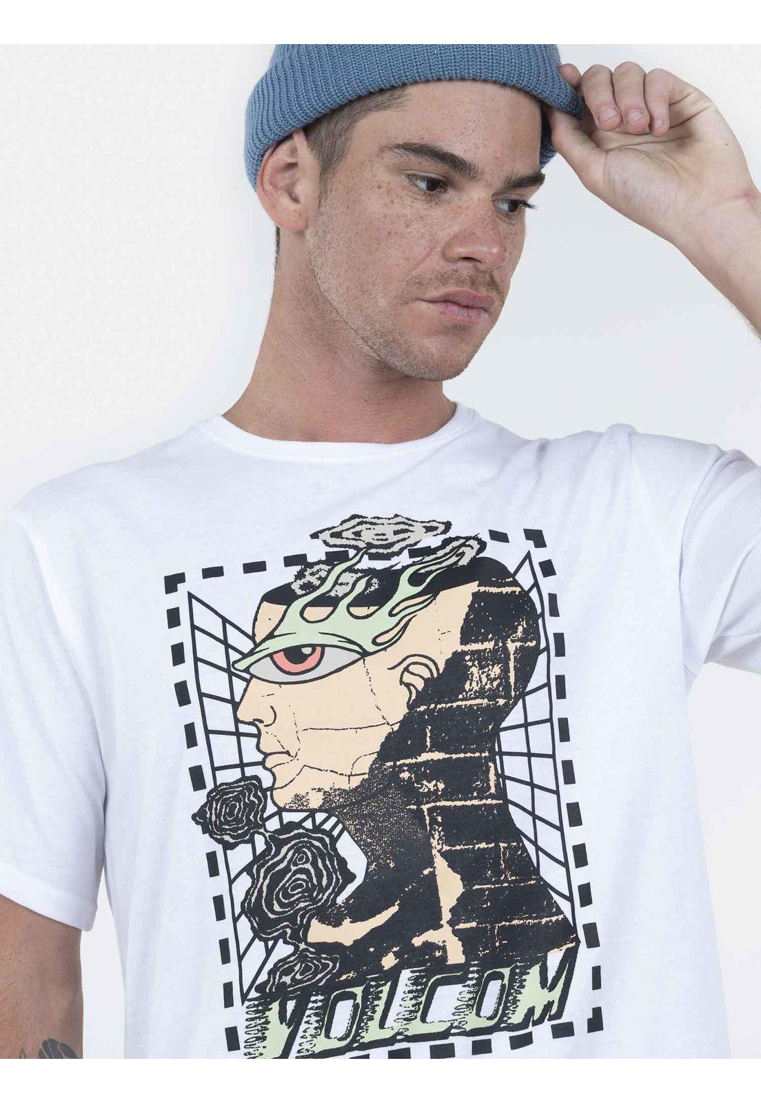 Polera Hombre CLOUDER S/S TEE Blanco Volcom-2
