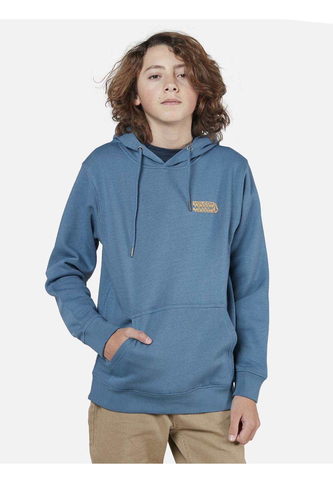 Poleron Canguro Juvenil 7O200-MV22 Azul Volcom-0