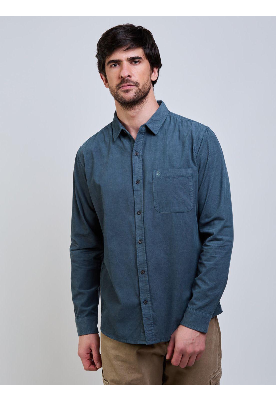 Camisa ML Nitro Azul Hombre Volcom-0