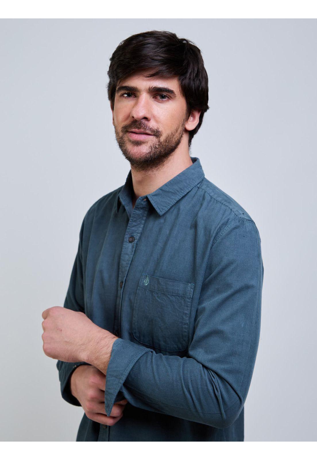 Camisa ML Nitro Azul Hombre Volcom-3