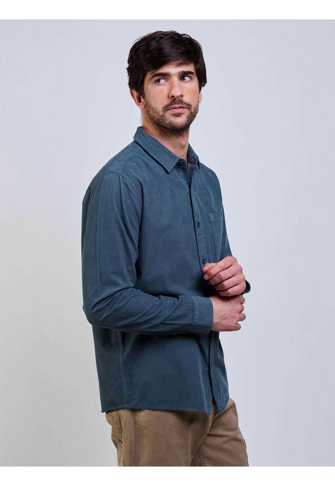 Camisa ML Nitro Azul Hombre Volcom-5