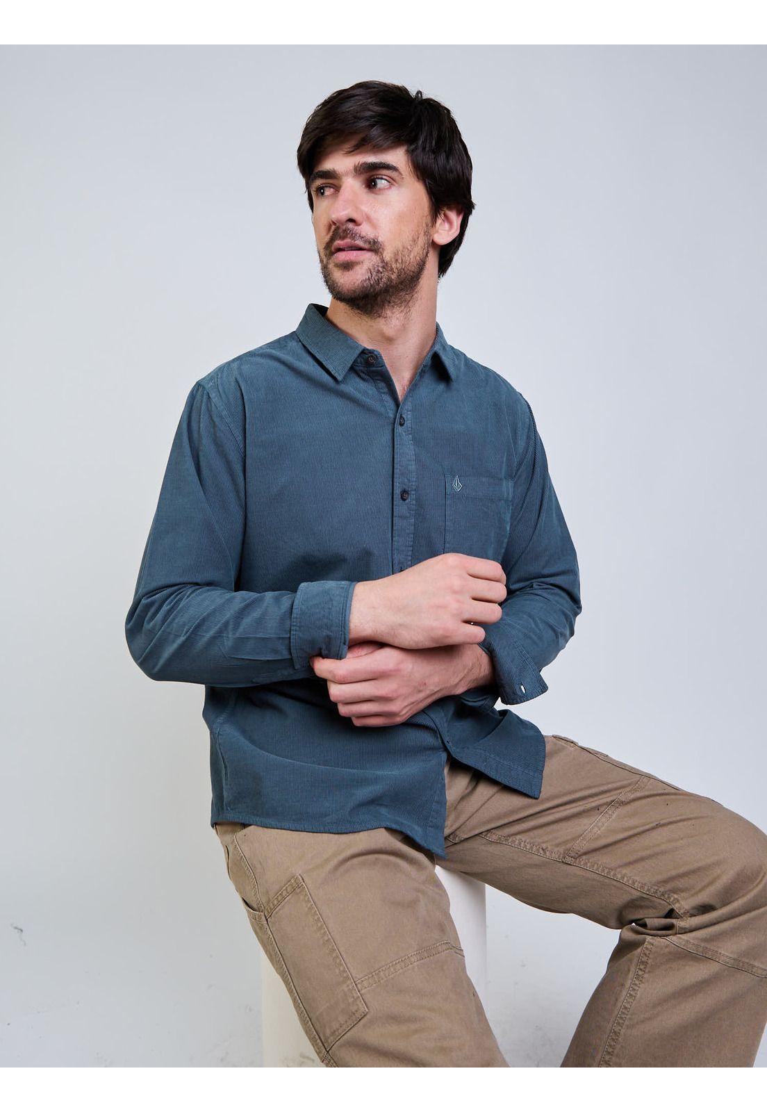 Camisa ML Nitro Azul Hombre Volcom-6