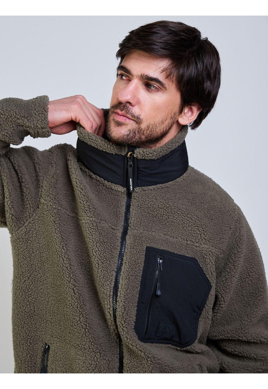 Poleron Bonded Dark Swell Verde Hombre Volcom-3