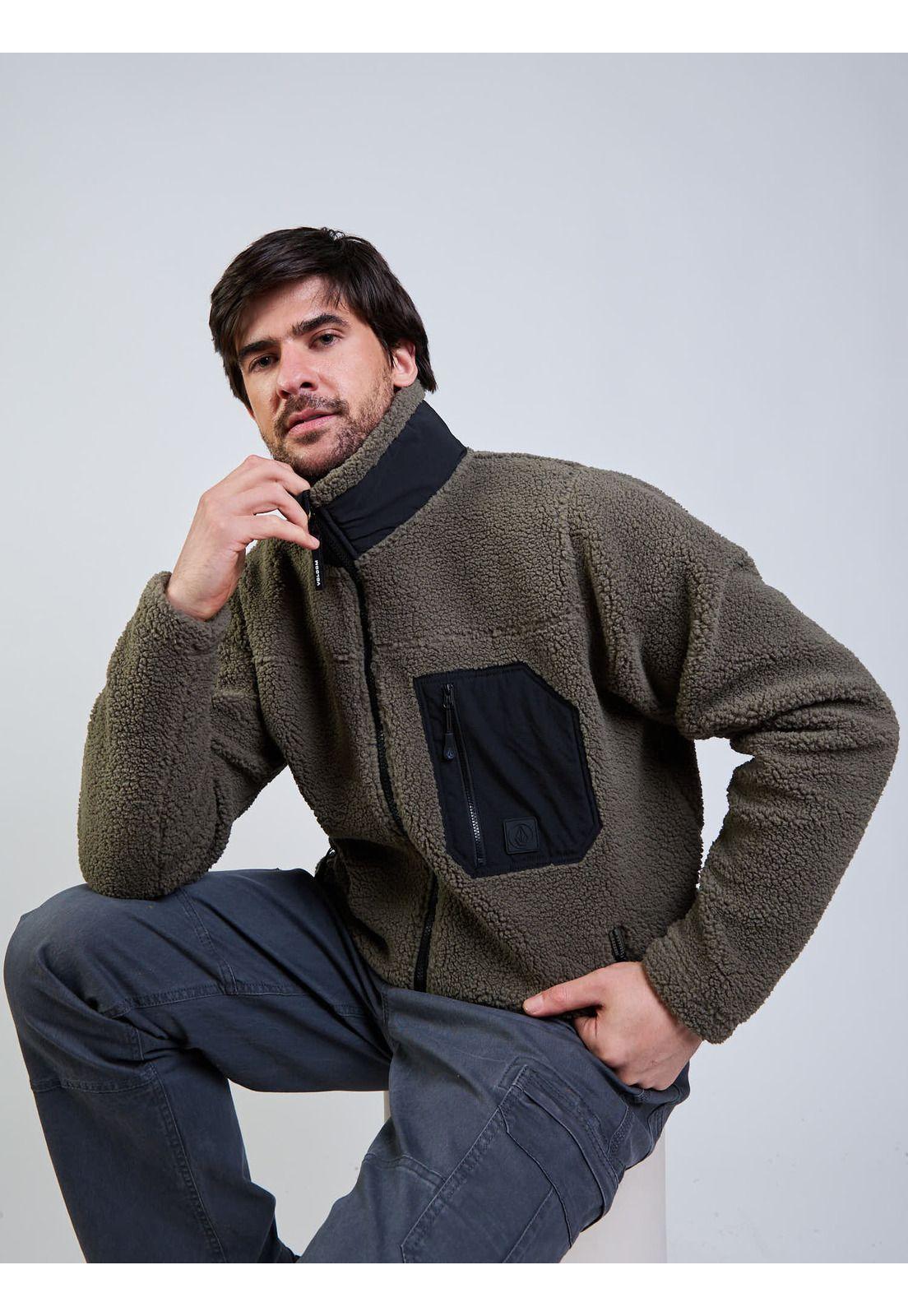 Poleron Bonded Dark Swell Verde Hombre Volcom-7