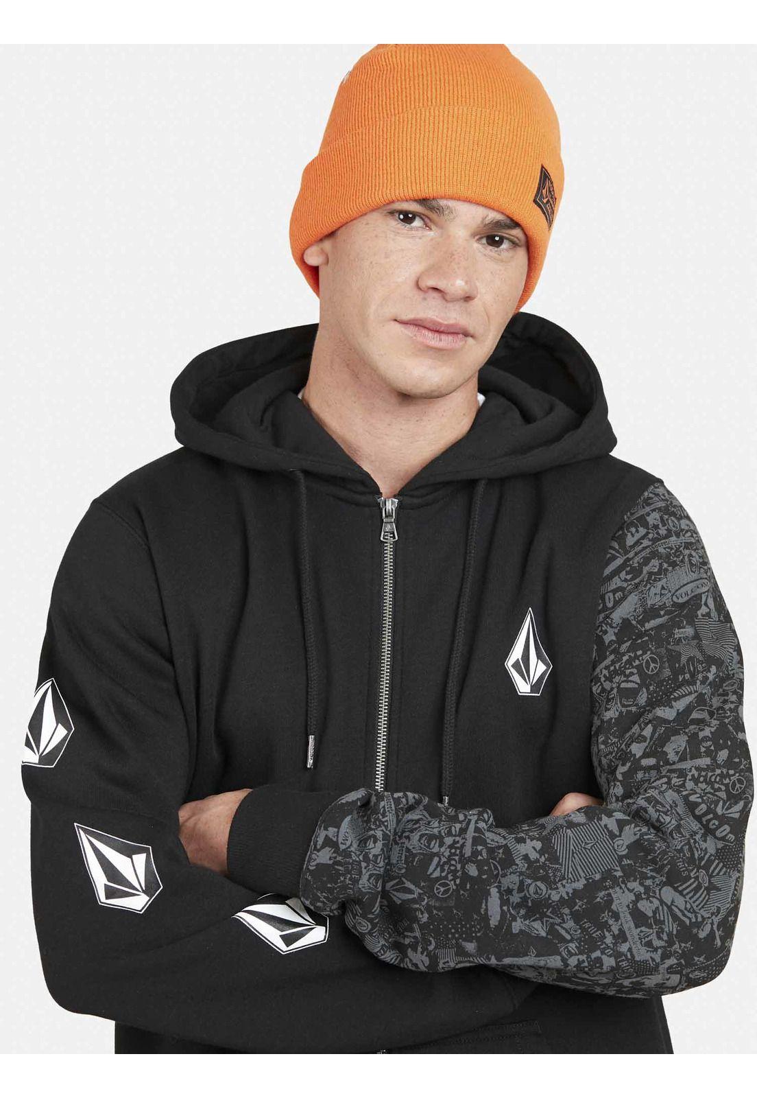 Poleron BAD DIAMOND Hombre Negro Volcom-2