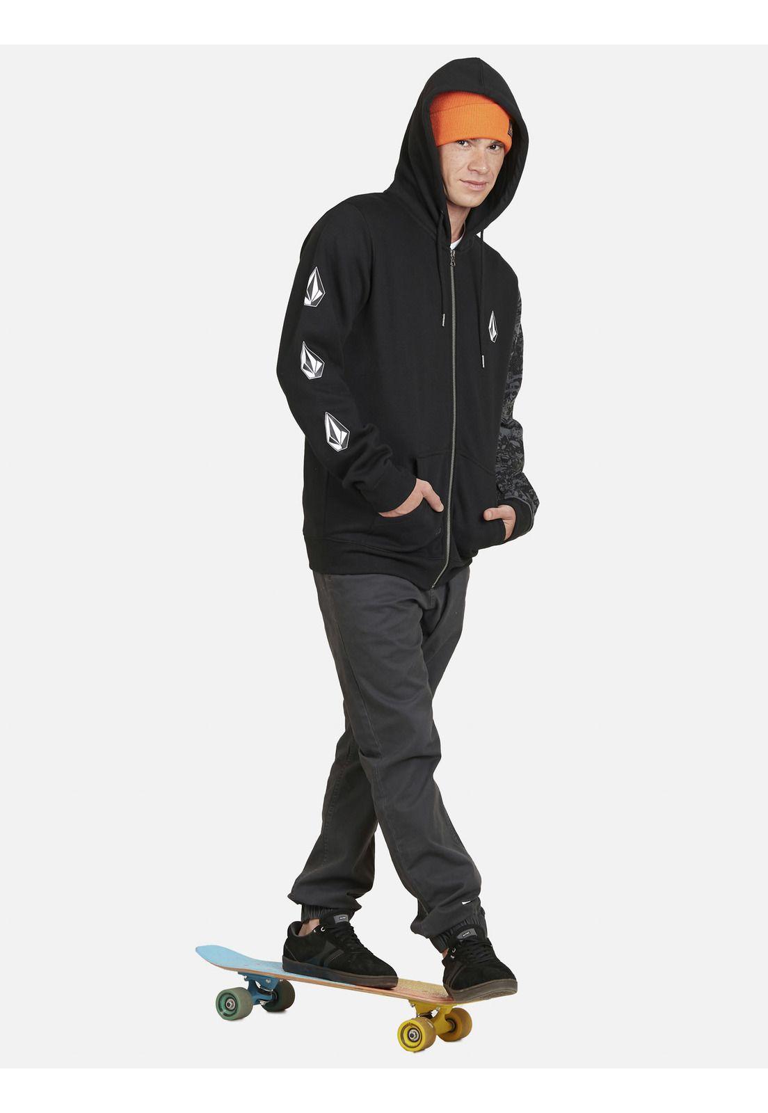 Poleron BAD DIAMOND Hombre Negro Volcom-3