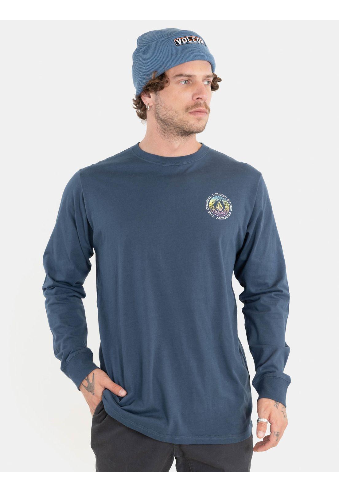 Polera Sol´D Out Ls Tee Azul Marino Hombre Volcom-0