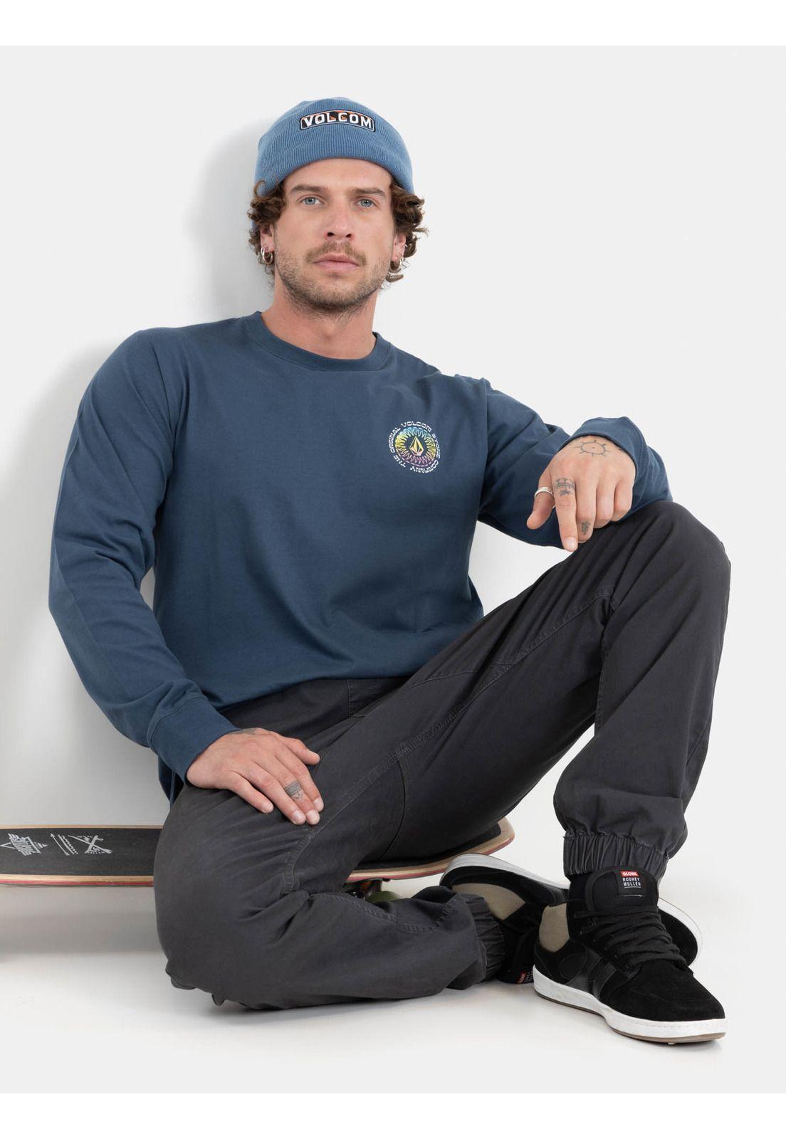 Polera Sol´D Out Ls Tee Azul Marino Hombre Volcom-3