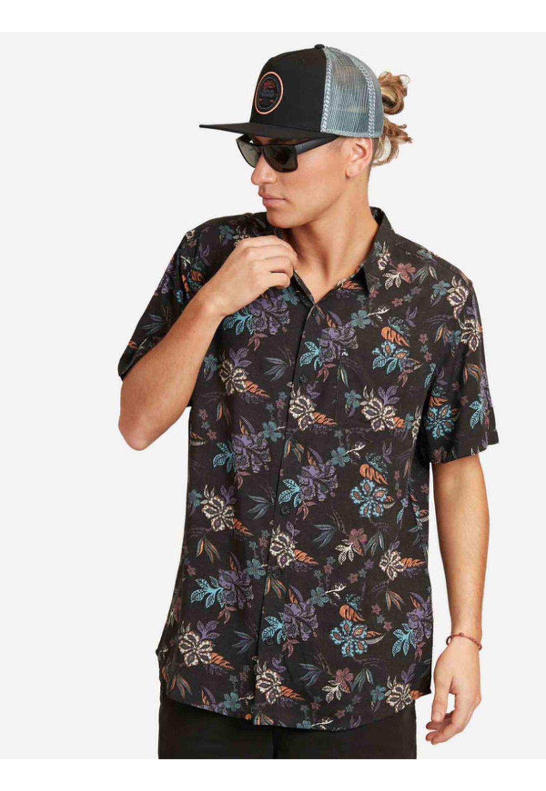 Camisa Nomadic Neon Multicolor Hombre Rusty-0