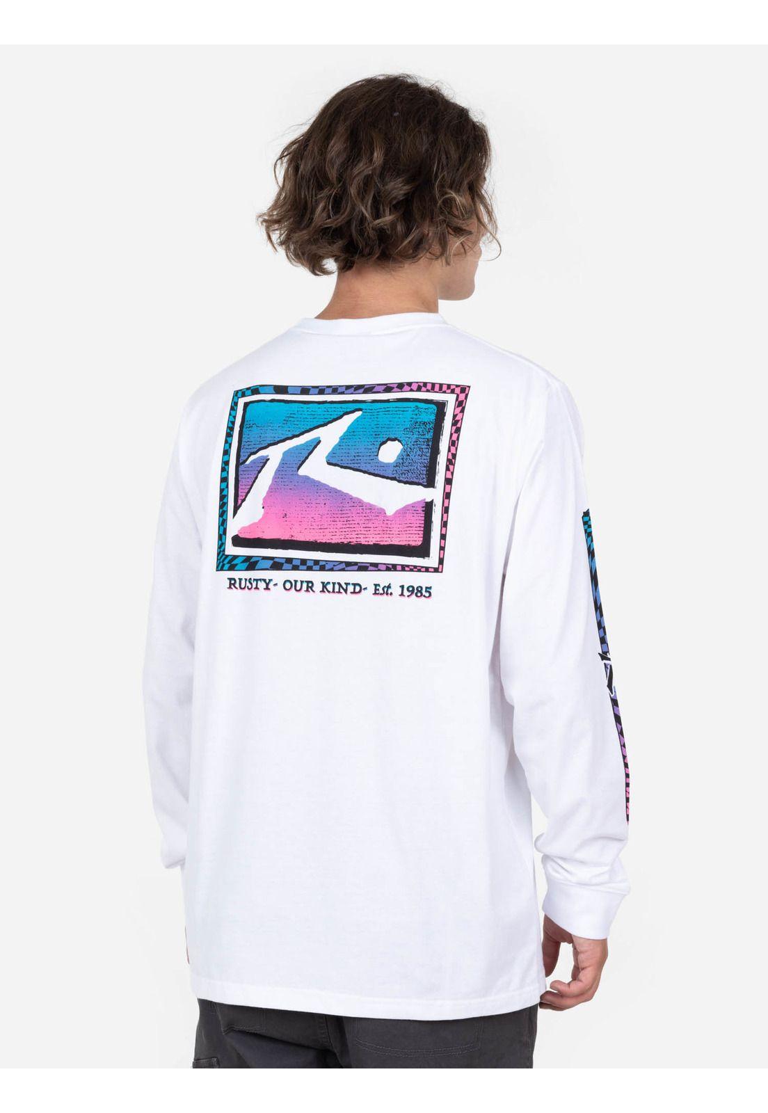 Polera RETRO CHESS LS TEE Hombre Blanco Rusty-1