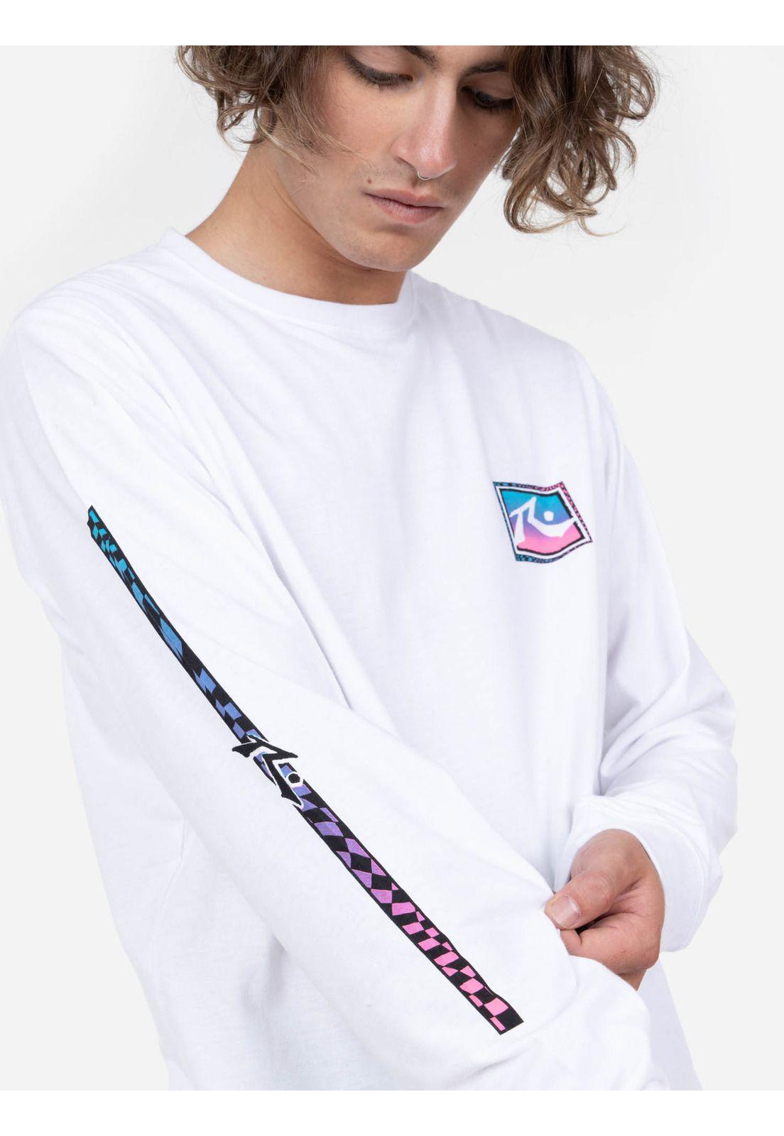 Polera RETRO CHESS LS TEE Hombre Blanco Rusty-3