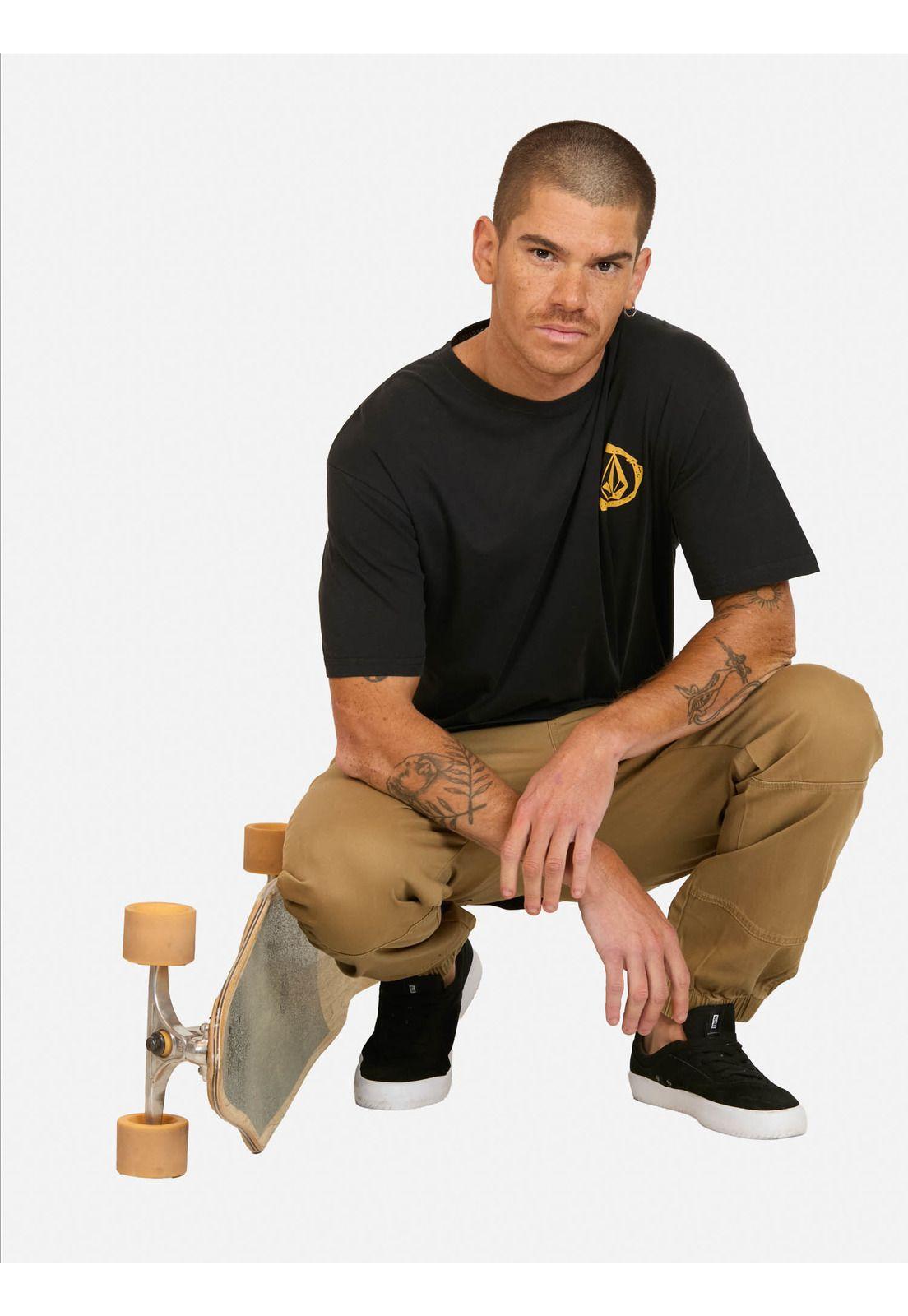 Polera MC Wavy Negro Hombre Volcom-3
