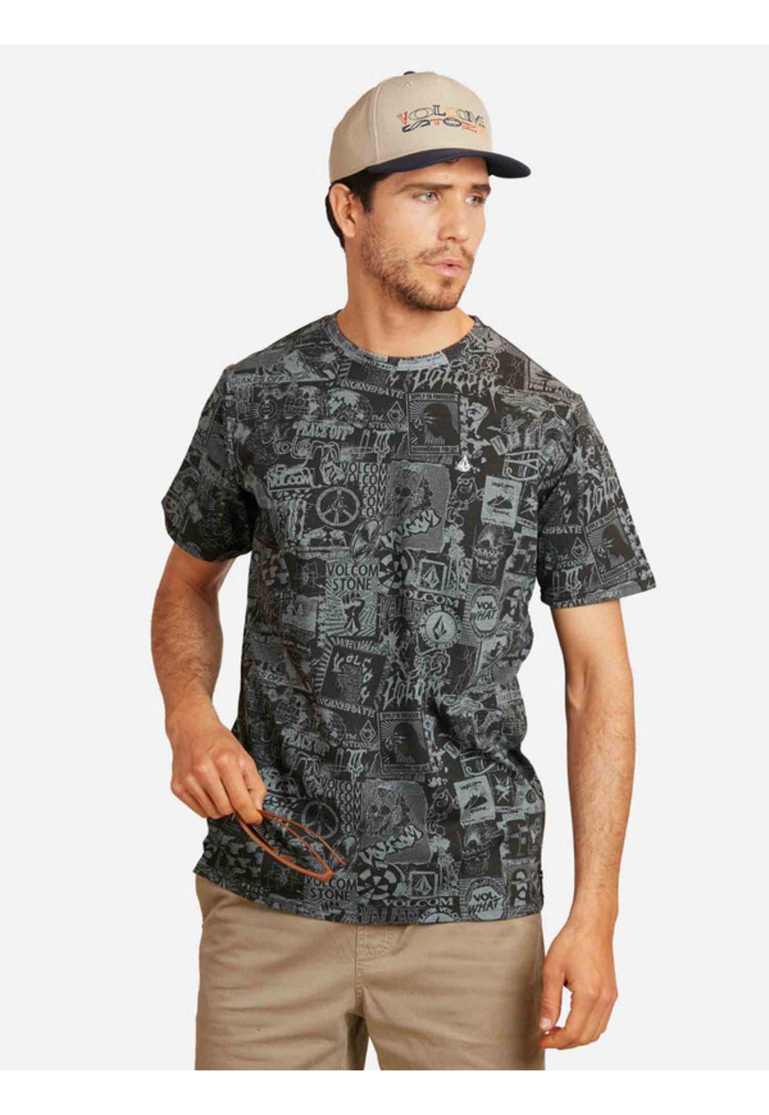 Polera Legal Nightmare Blk Sst Multicolor Hombre Volcom-0