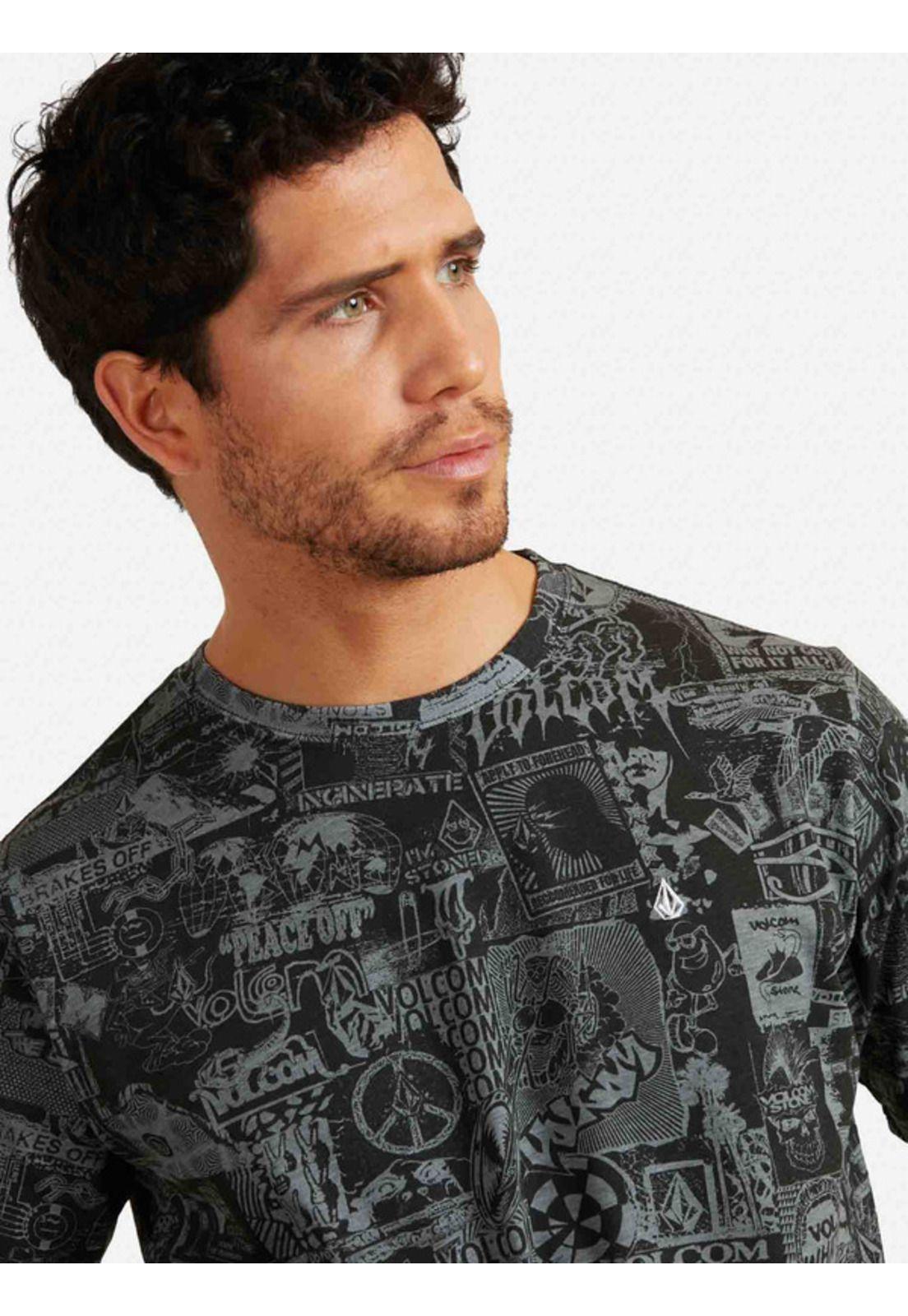 Polera Legal Nightmare Blk Sst Multicolor Hombre Volcom-3