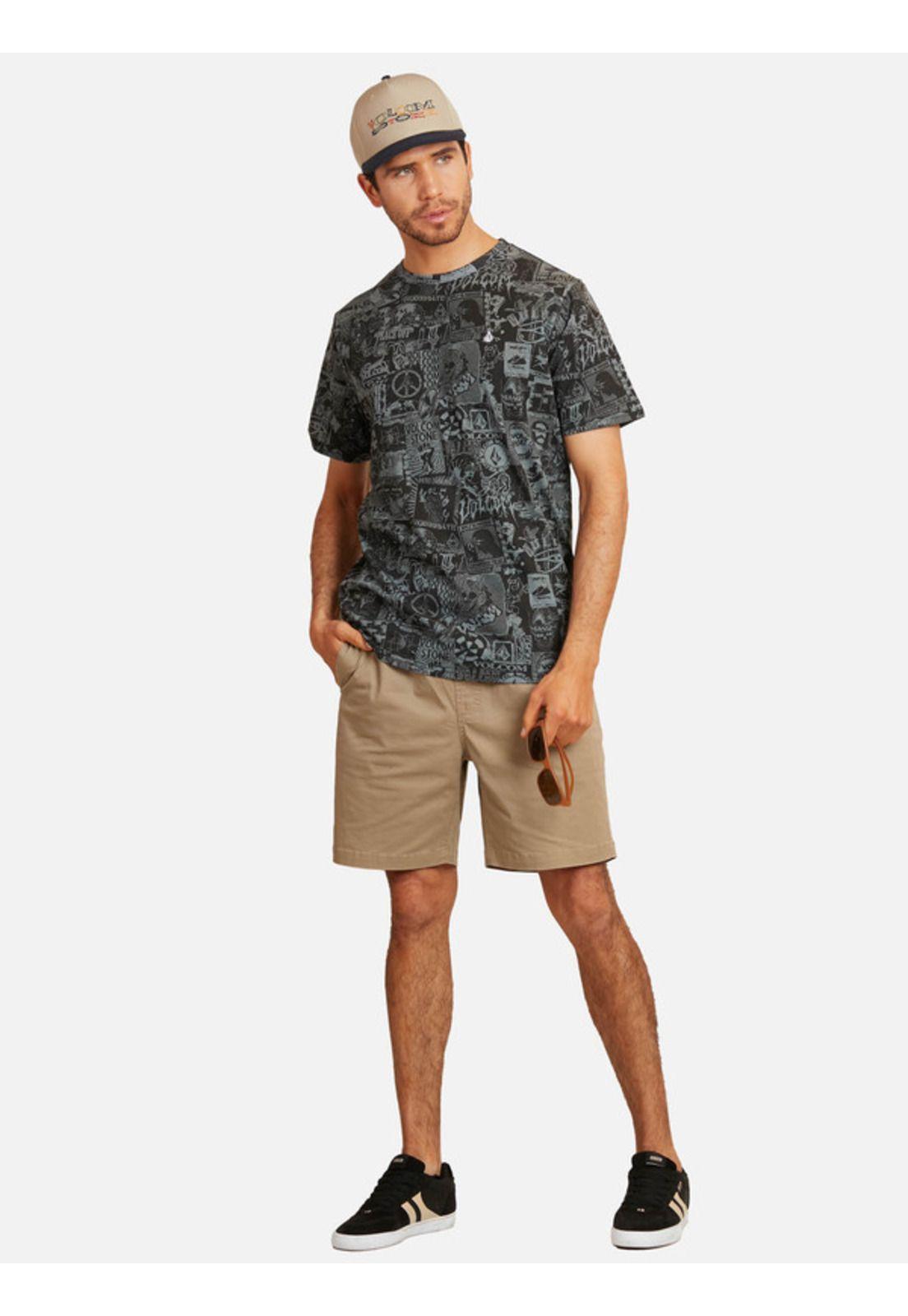 Polera Legal Nightmare Blk Sst Multicolor Hombre Volcom-4