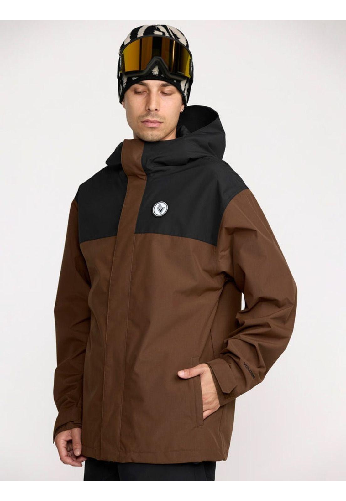 Parka Snow Buckthreeeighty Brown Café Hombre Volcom-2