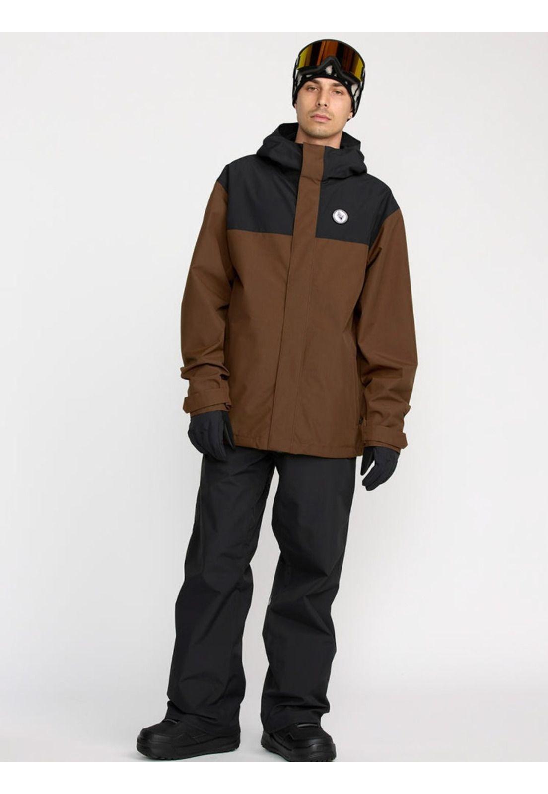 Parka Snow Buckthreeeighty Brown Café Hombre Volcom-3