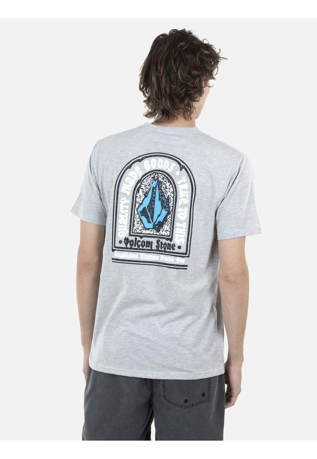 Polera M/C Básica Hombre 7P111-MV22 Gris Volcom-1