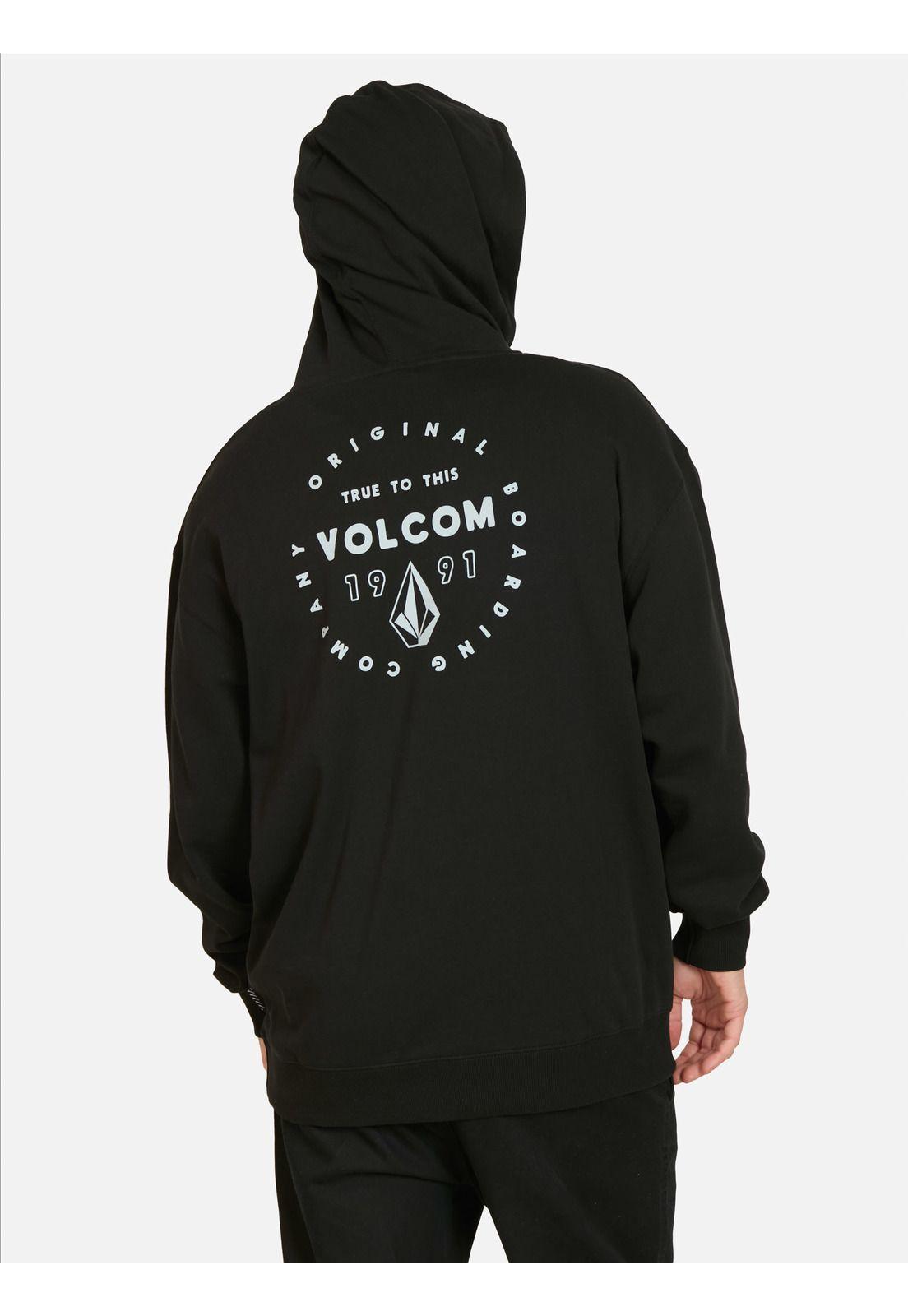 Poleron Canguro Spin Negro Hombre Volcom-1