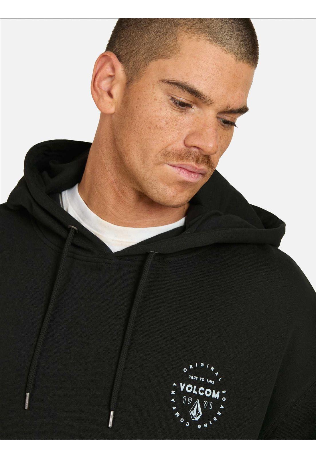Poleron Canguro Spin Negro Hombre Volcom-2