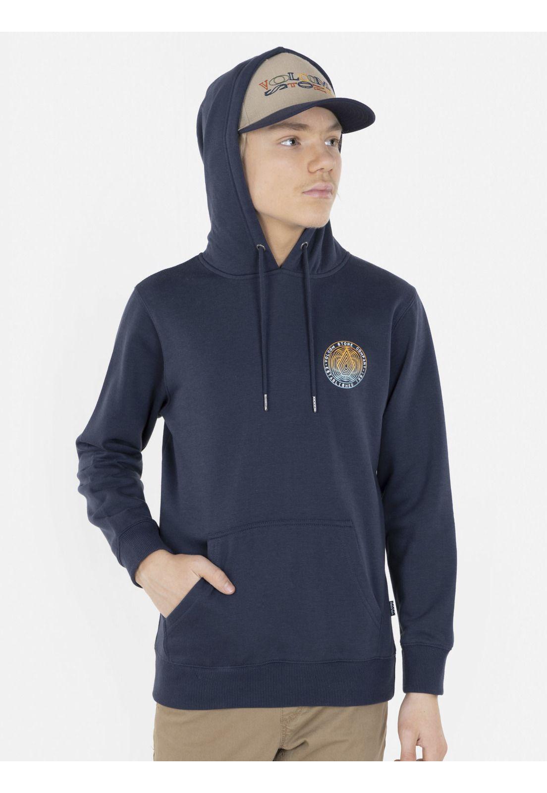 Poleron WOOFER HOODIE Juvenil Azul Volcom-0