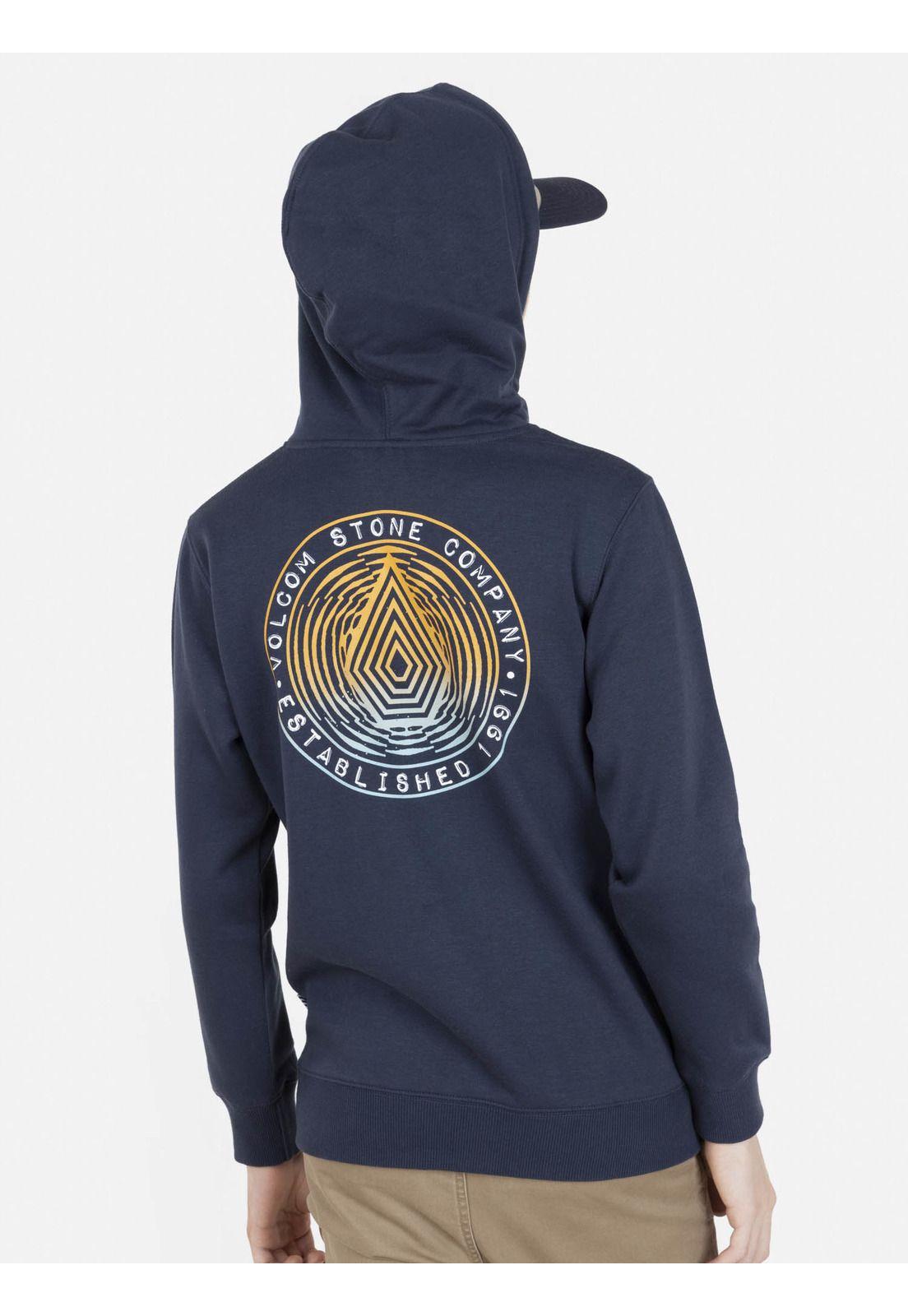 Poleron WOOFER HOODIE Juvenil Azul Volcom-1