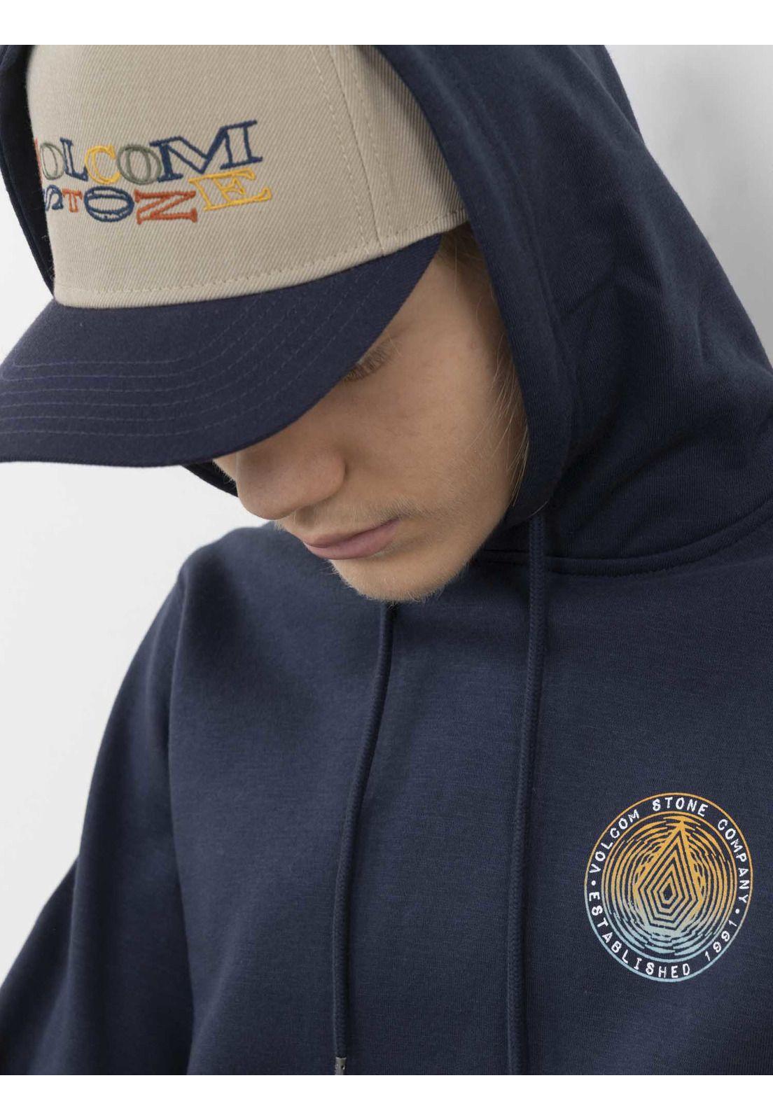 Poleron WOOFER HOODIE Juvenil Azul Volcom-3