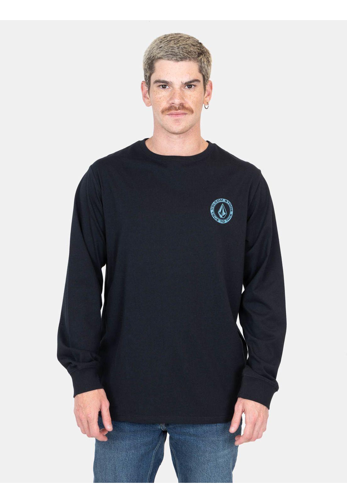 Polera ML Rotation Negro Hombre Volcom-0