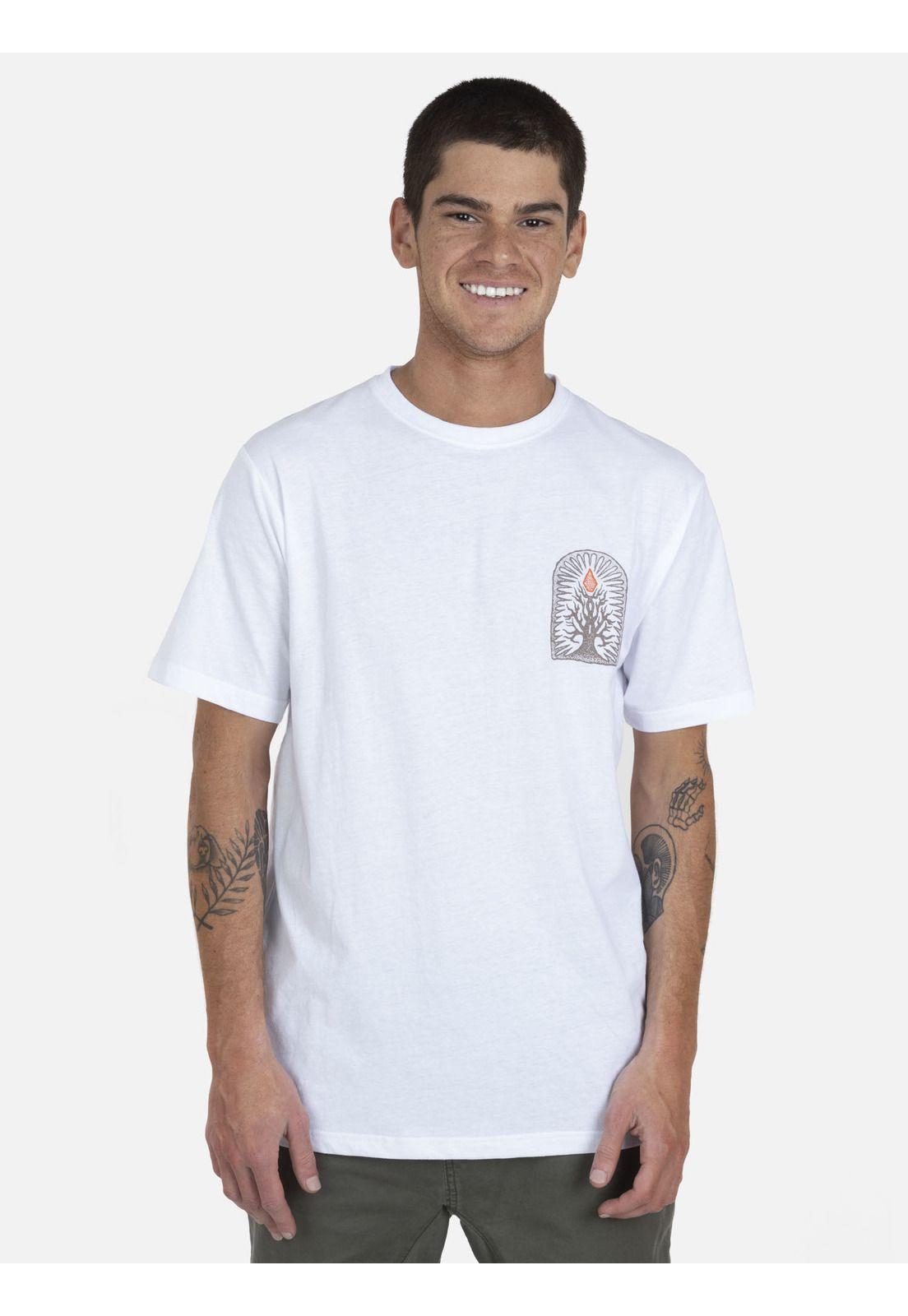 Polera M/C Básica Hombre 7P116-MV22 Blanco Volcom-0