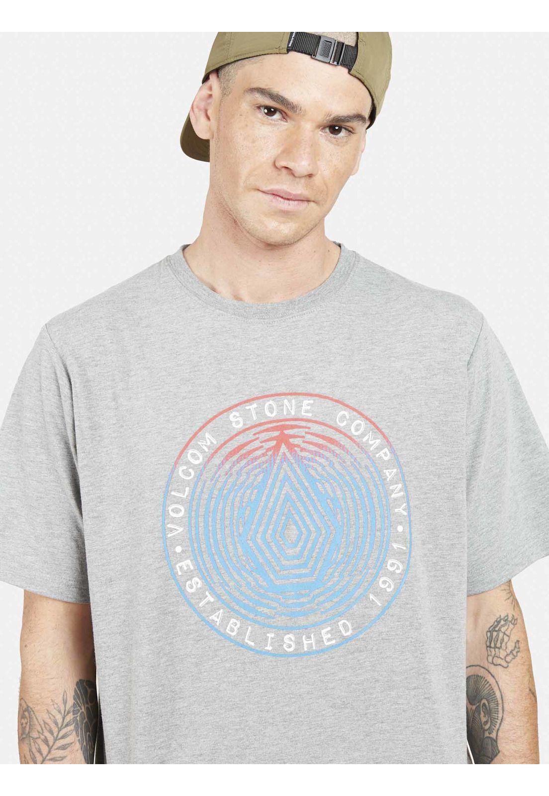 Polera WOOFER SS TEE Hombre Gris Volcom-3