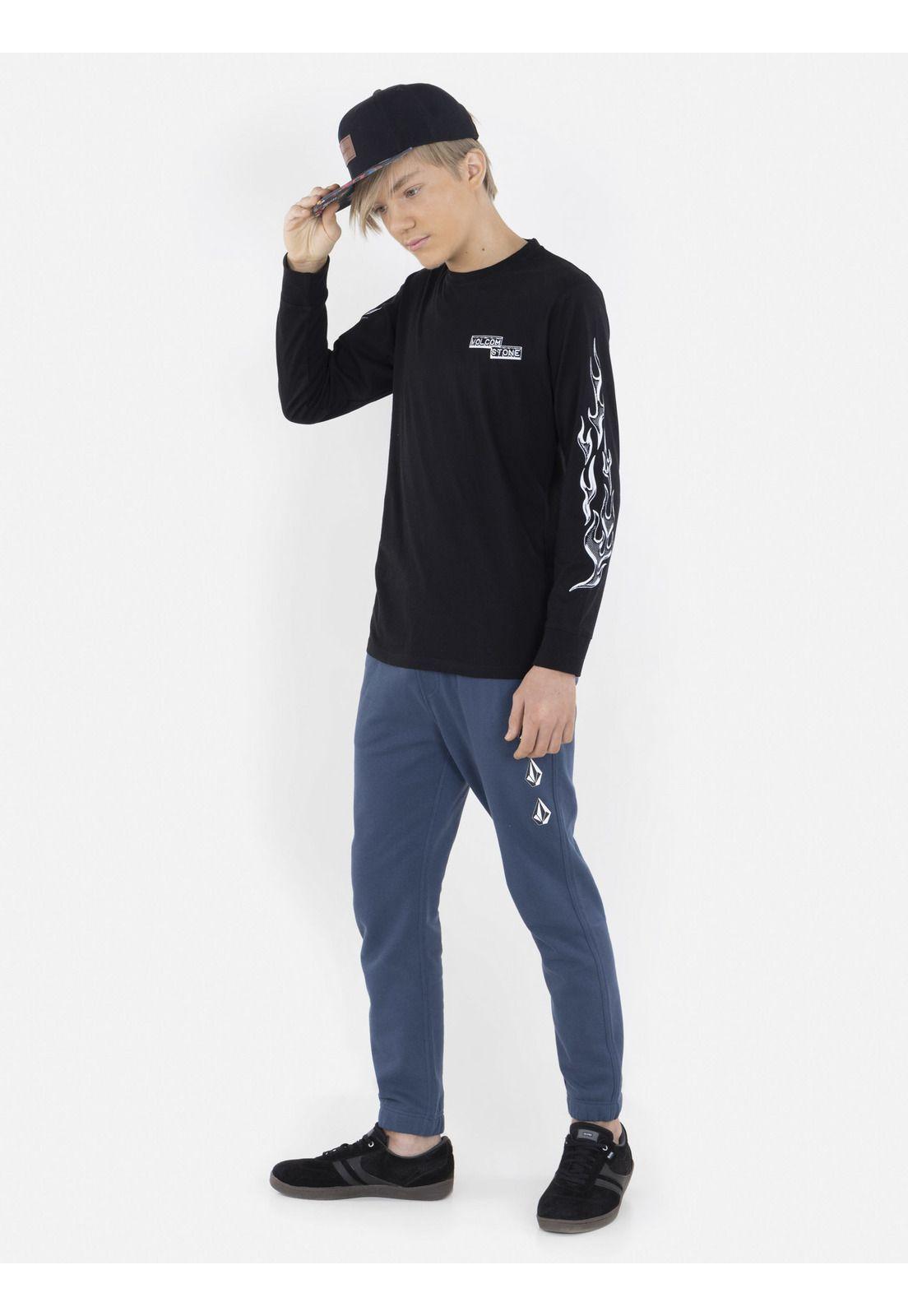 Polera IGNITTION  LS TEE Infantil Negro Volcom-3