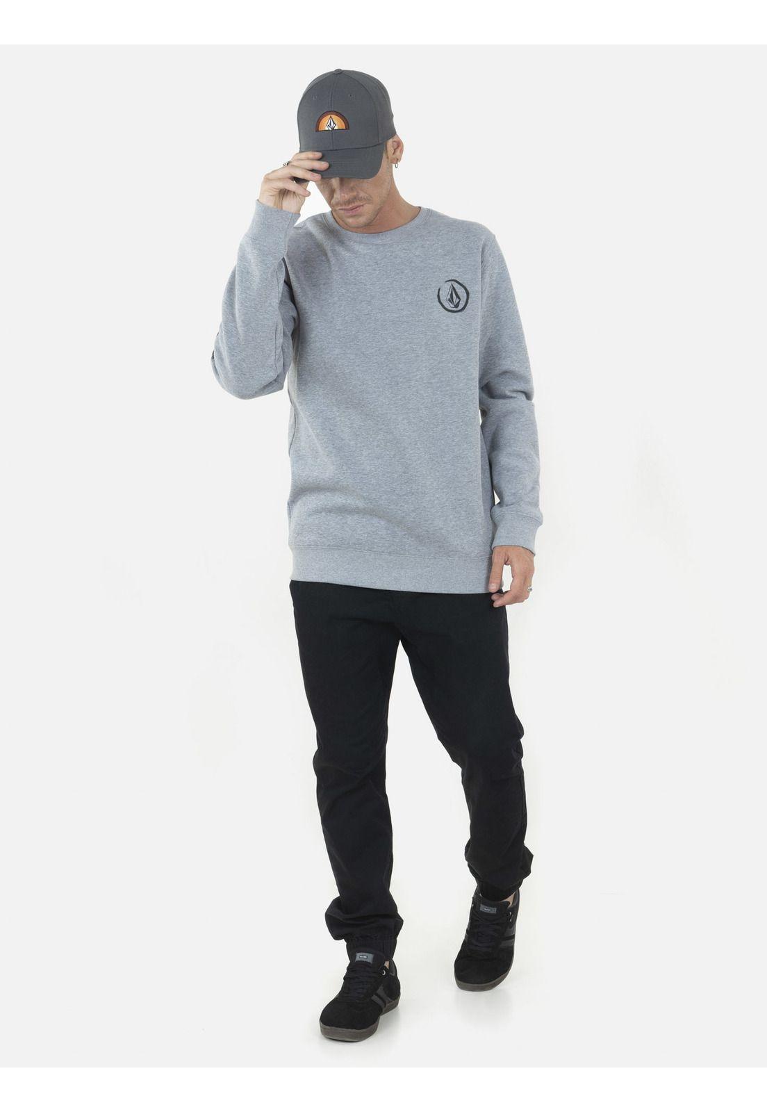 Poleron Hombre BOOKER CREW Gris Volcom-3