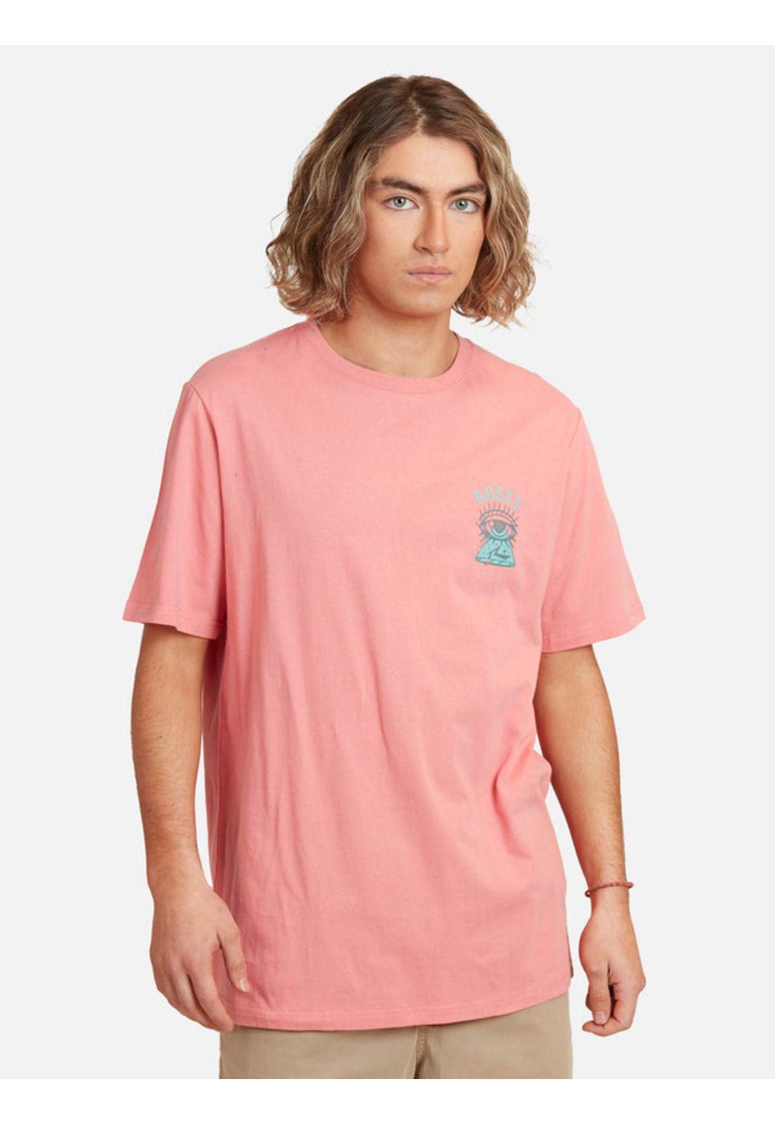 Polera Abducted Sst Rosado Hombre Rusty-0