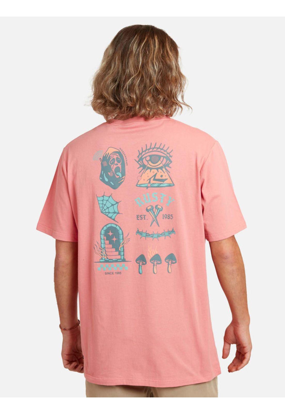 Polera Abducted Sst Rosado Hombre Rusty-1