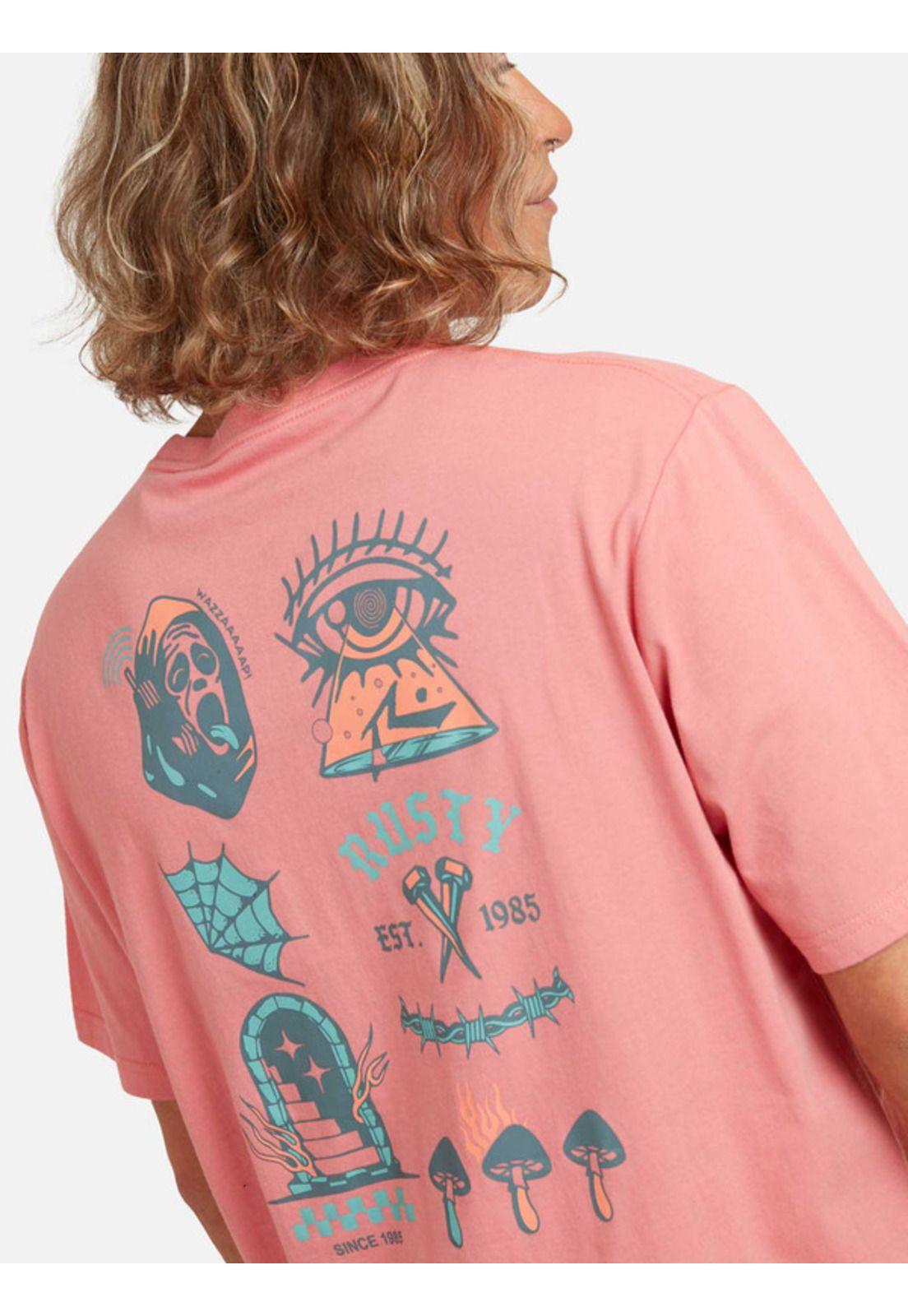 Polera Abducted Sst Rosado Hombre Rusty-3