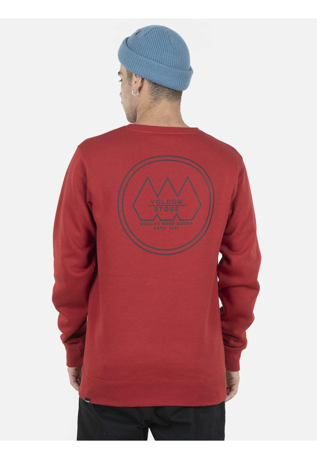 Poleron Hombre TRISTONE CREW Rojo Volcom-1