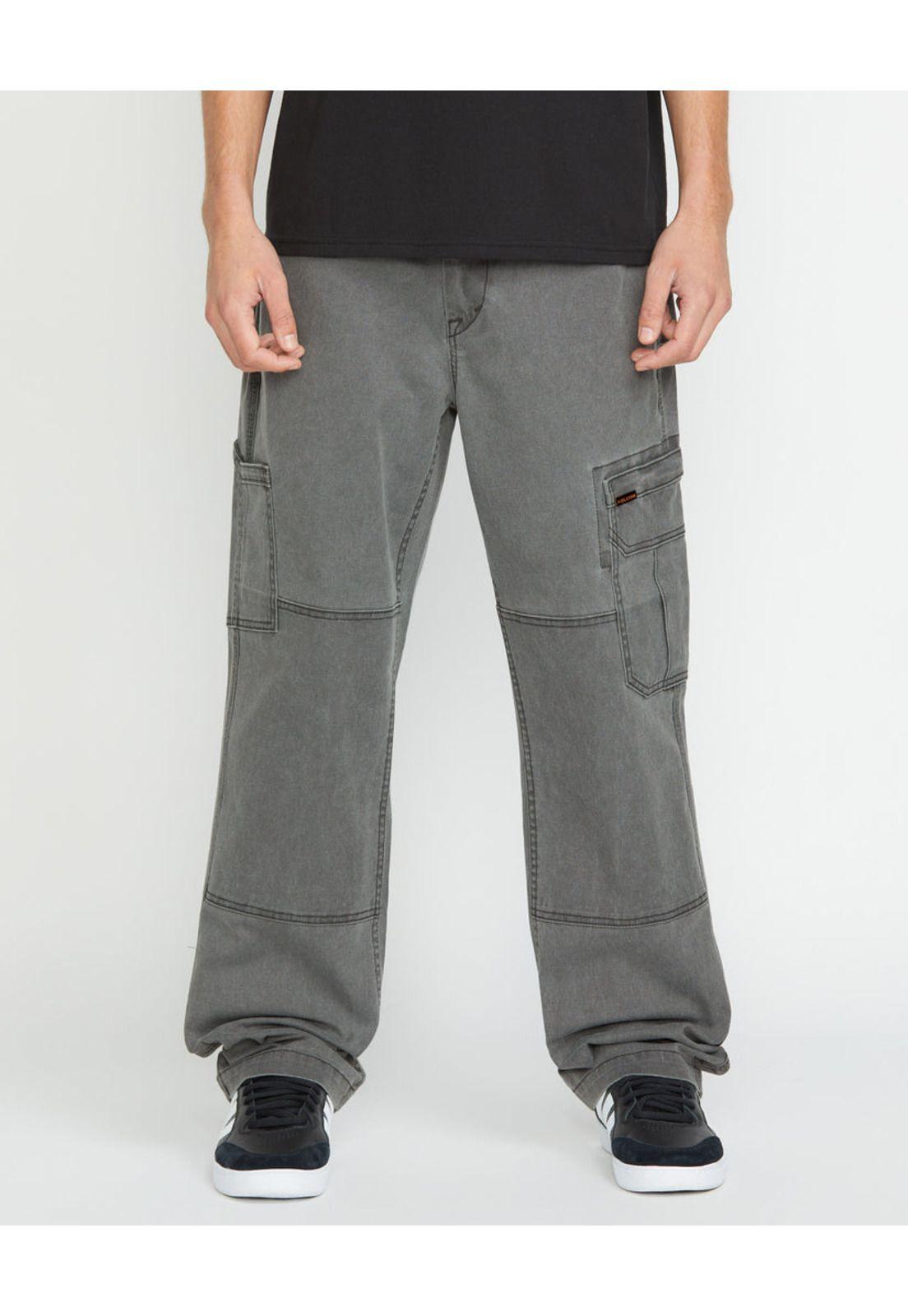 Pantalon Clasico Break Gris Hombre Volcom-3