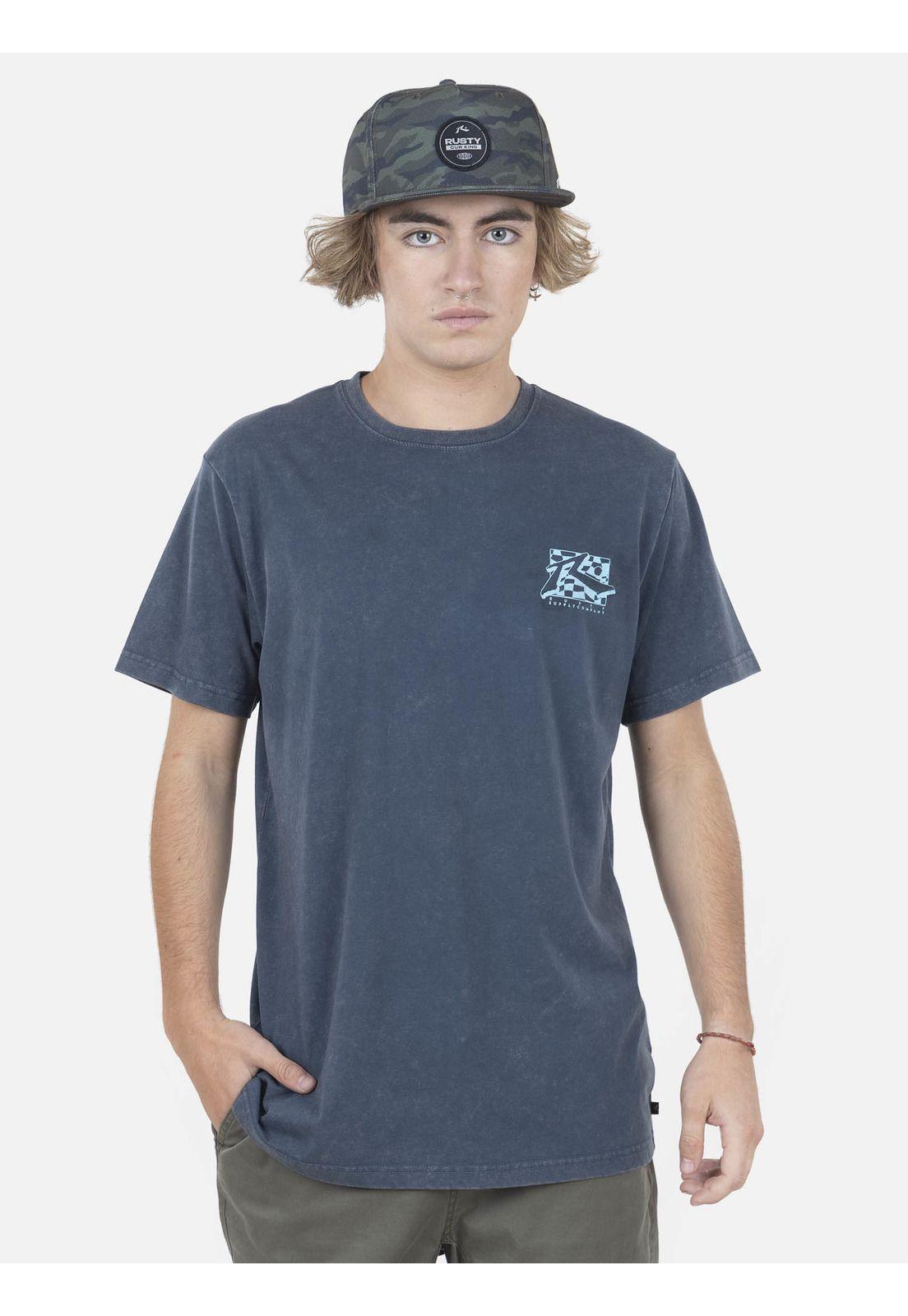 Polera Hombre FINISH LINE ACD Azul Rusty-0