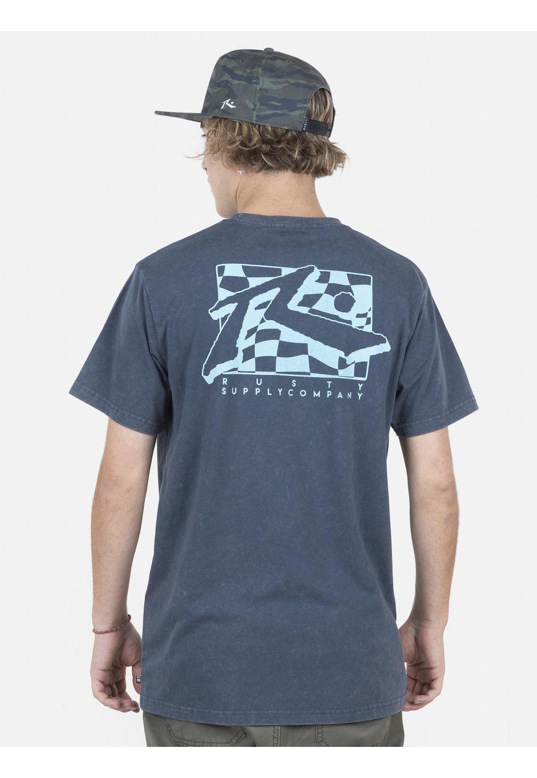 Polera Hombre FINISH LINE ACD Azul Rusty-1